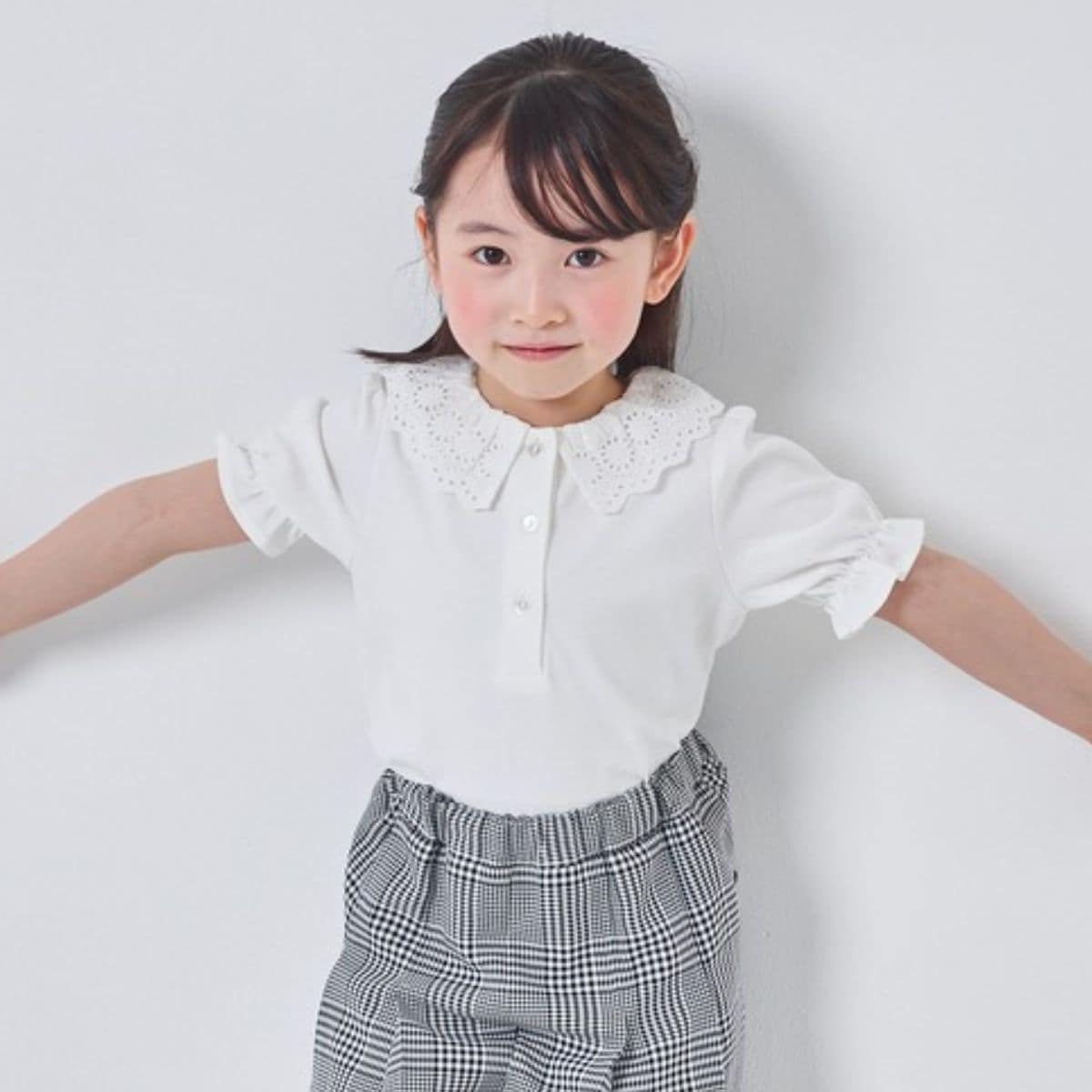 スムースブラウス（半袖） 90 100 110 120 130 140cm (2573-7300