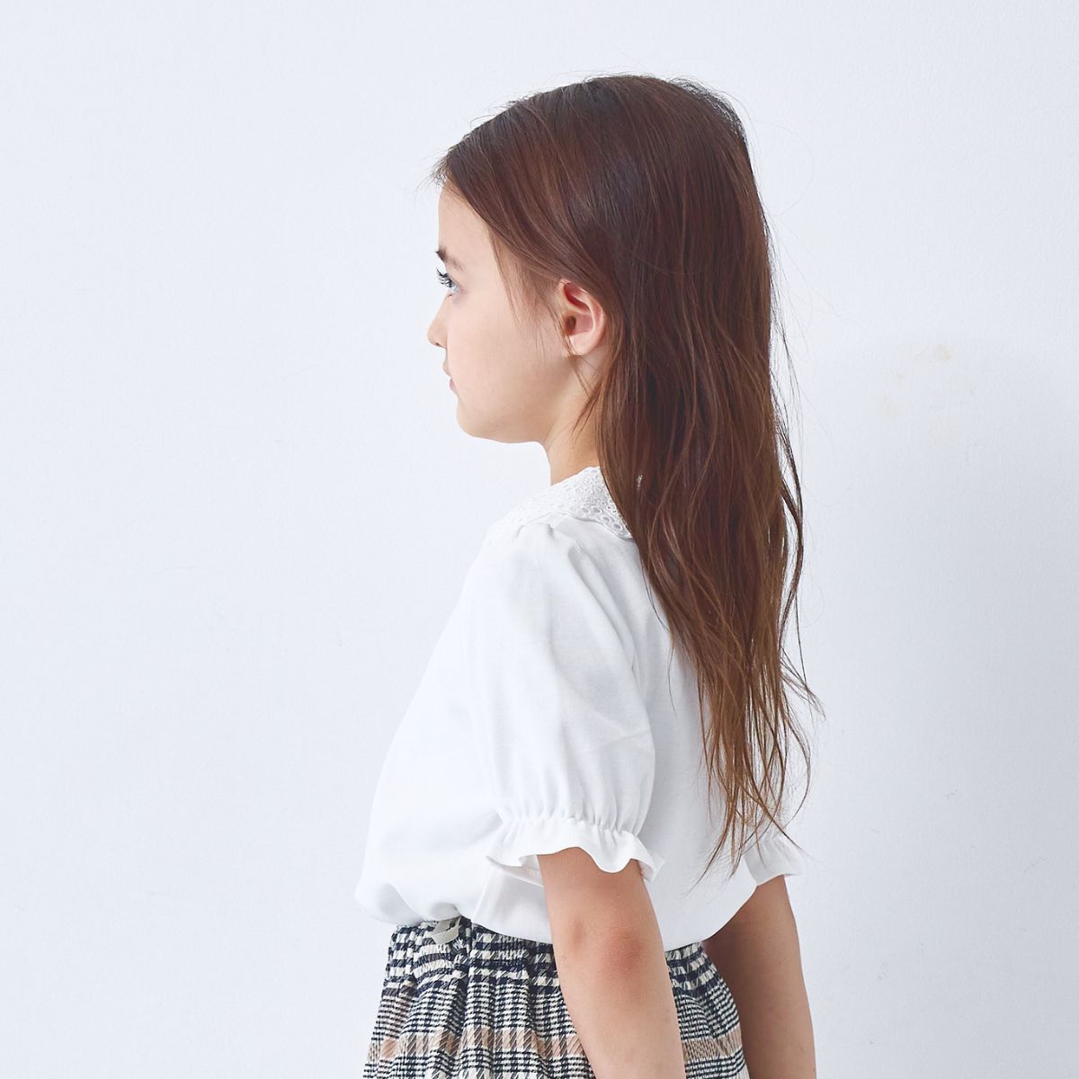 スムースブラウス(半袖) 90 100 110 120 130 140cm (2573-7300) CHOPIN blue/ショパン ブルー