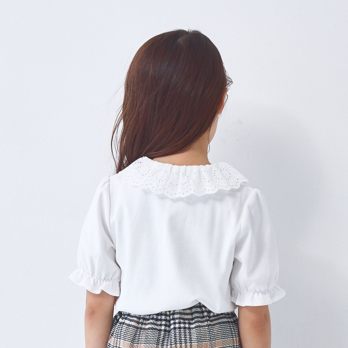 スムースブラウス(半袖) 90 100 110 120 130 140cm (2573-7300) CHOPIN blue/ショパン ブルー