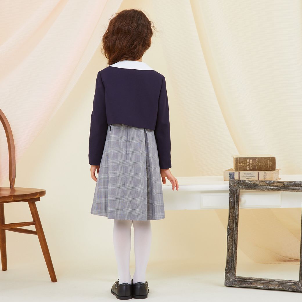 ペタル襟スーツセット 115 120 130 120B 130Bcm (2371-8307) CHOPINblue/ショパン ブルー