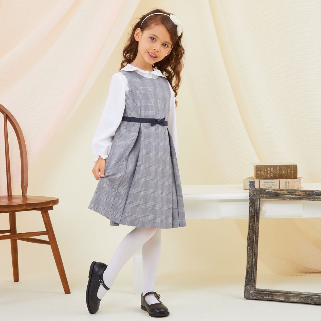 ペタル襟スーツセット 115 120 130 120B 130Bcm (2371-8307) CHOPINblue/ショパン ブルー