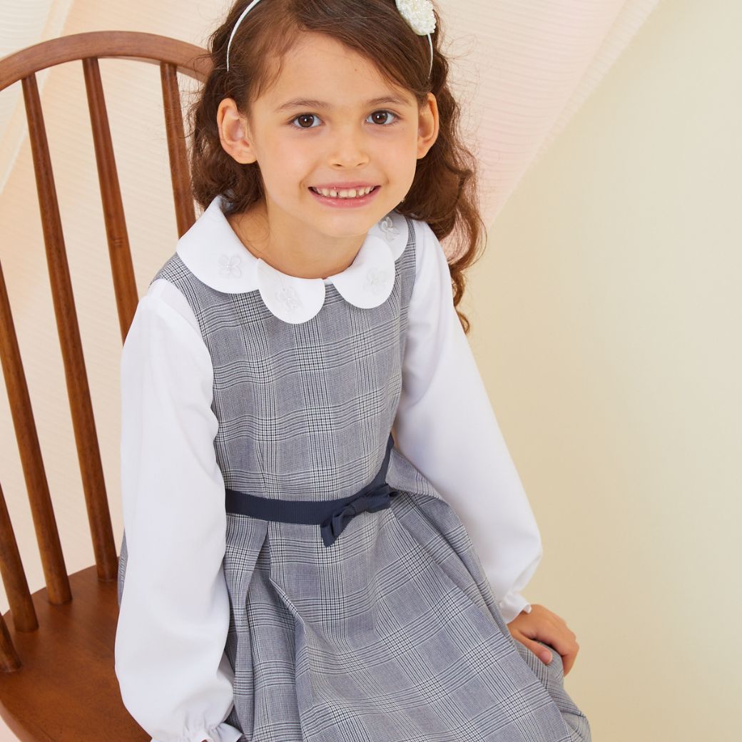 ペタル襟スーツセット 115 120 130 120B 130Bcm (2371-8307) CHOPINblue/ショパン ブルー