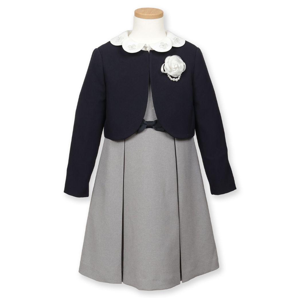 ペタル襟スーツセット 115 120 130 120B 130Bcm (2371-8307) CHOPINblue/ショパン ブルー