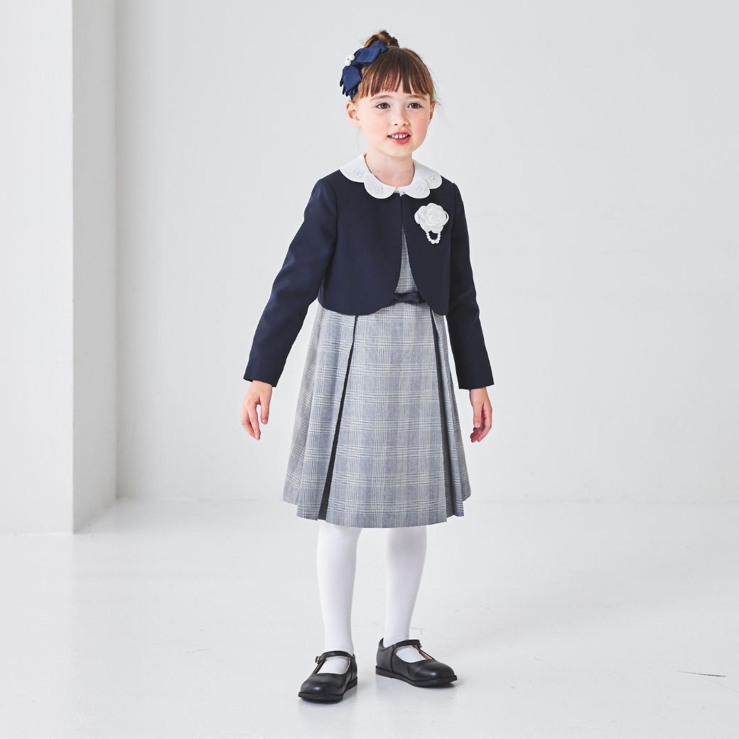 ペタル襟スーツセット 115 120 130 120B 130Bcm (2371-8307) CHOPINblue/ショパン ブルー