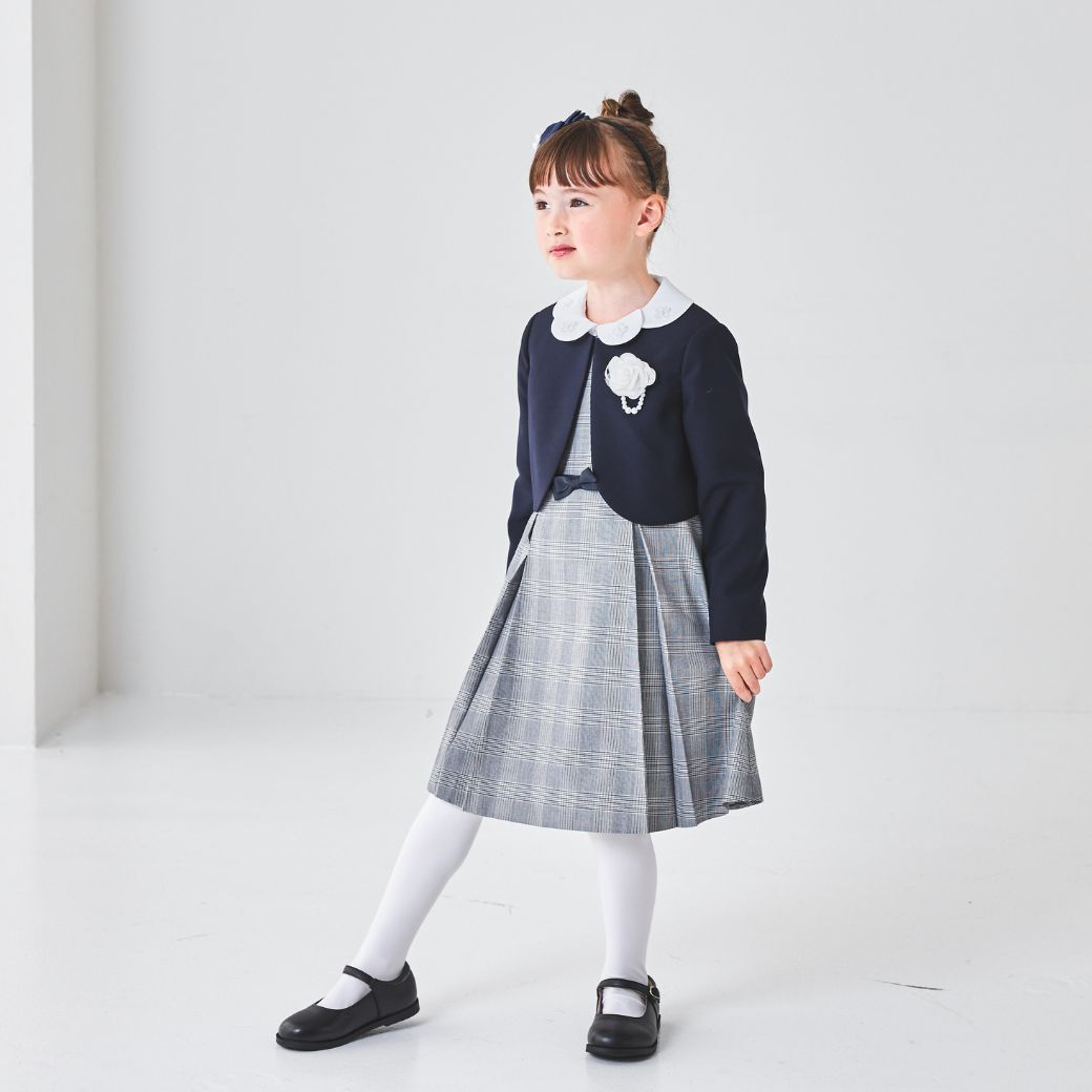 ペタル襟スーツセット 115 120 130 120B 130Bcm (2371-8307) CHOPINblue/ショパン ブルー