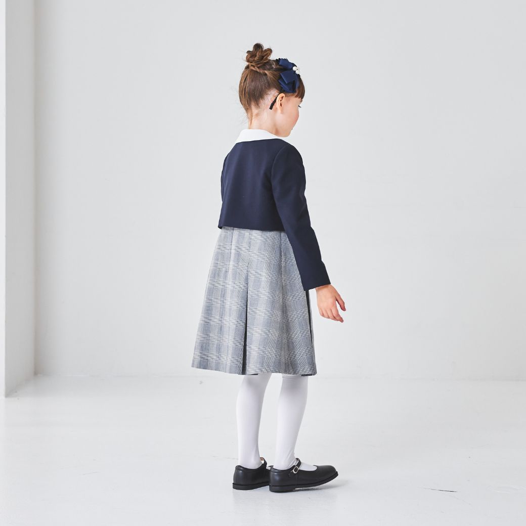 ペタル襟スーツセット 115 120 130 120B 130Bcm (2371-8307) CHOPINblue/ショパン ブルー