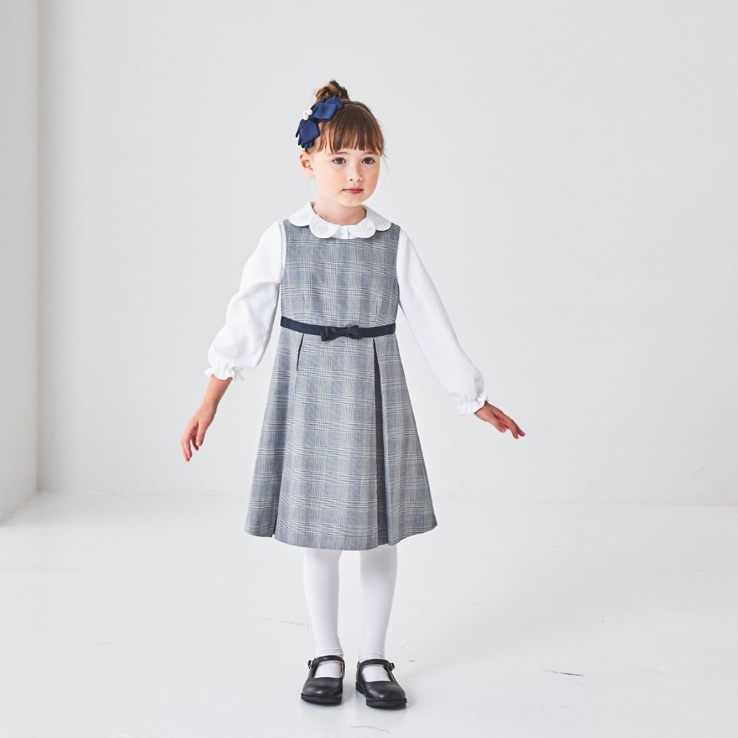 ペタル襟スーツセット 115 120 130 120B 130Bcm (2371-8307) CHOPINblue/ショパン ブルー