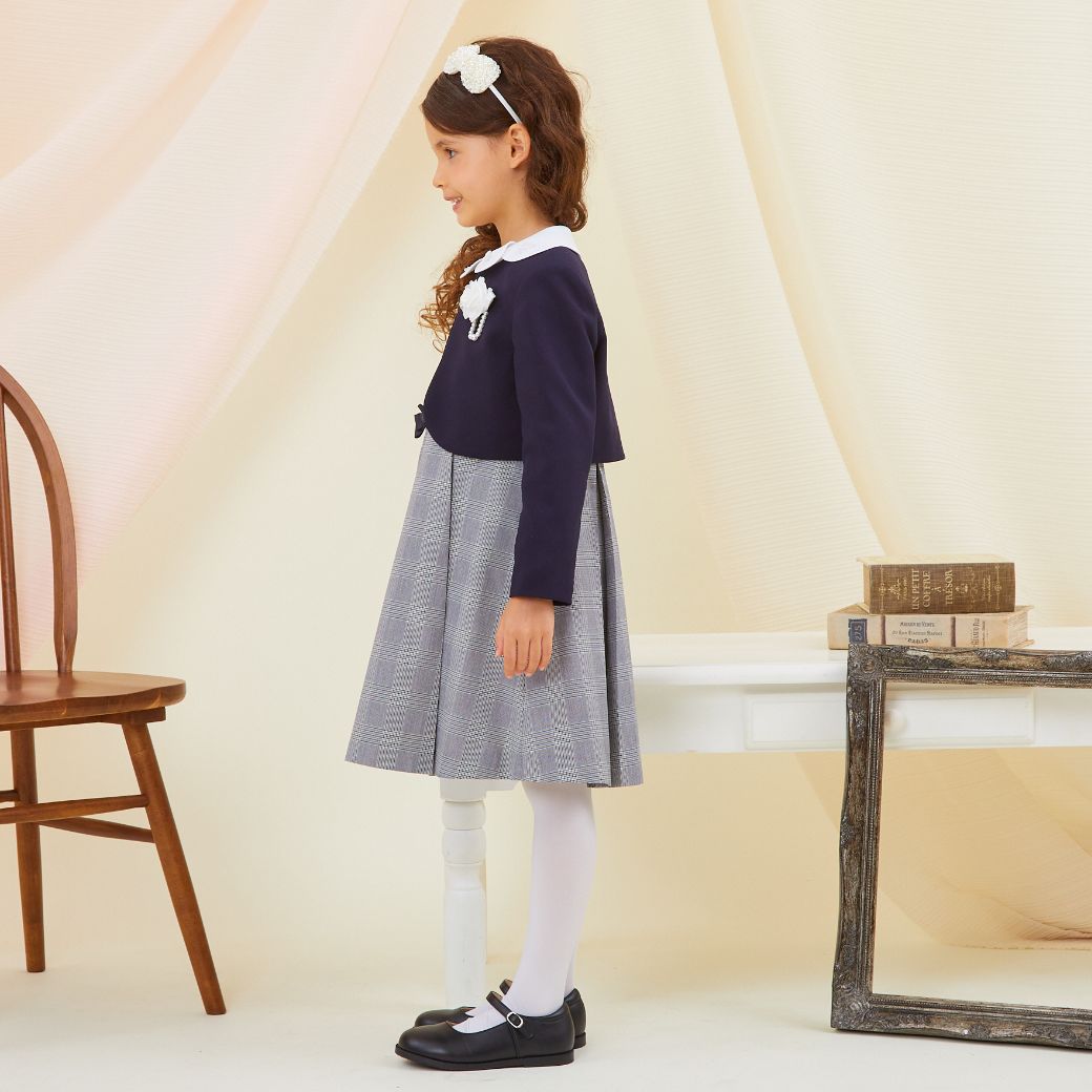 ペタル襟スーツセット 115 120 130 120B 130Bcm (2371-8307) CHOPINblue/ショパン ブルー