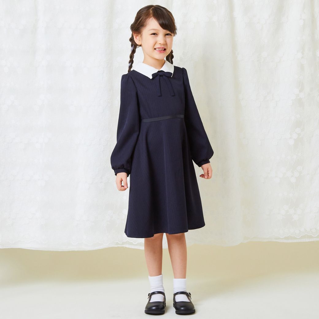 【セール20%OFF】シンプルAラインワンピース 100 110 120 130cm (2376-7355) CHOPINblue/ショパン ブルー