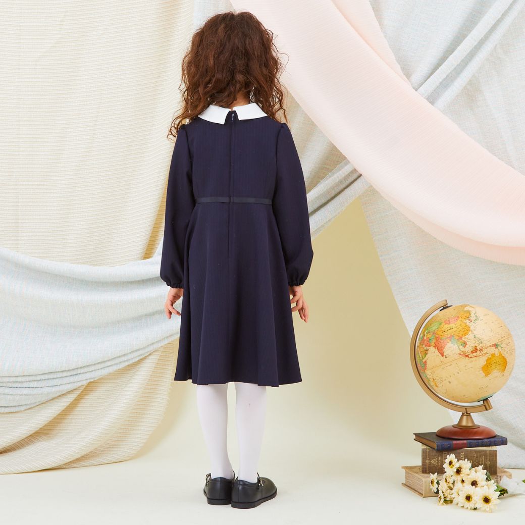 【セール20%OFF】シンプルAラインワンピース 100 110 120 130cm (2376-7355) CHOPINblue/ショパン ブルー