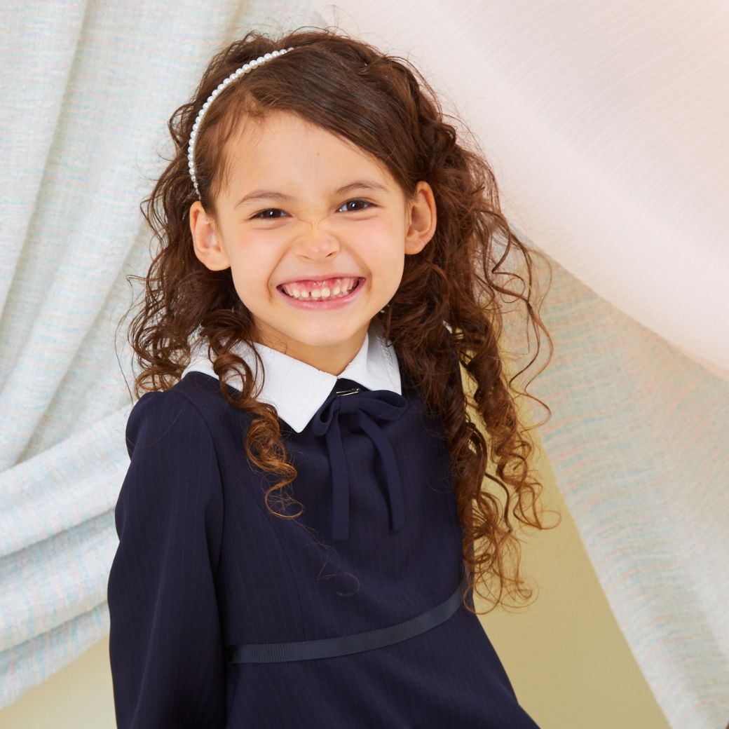 【セール20%OFF】シンプルAラインワンピース 100 110 120 130cm (2376-7355) CHOPINblue/ショパン ブルー