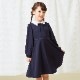 【TIMEセール20%OFF】シンプルAラインワンピース 100 110 120 130cm （2376-7355） CHOPINblue/ショパン ブルー