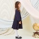 【TIMEセール20%OFF】シンプルAラインワンピース 100 110 120 130cm （2376-7355） CHOPINblue/ショパン ブルー