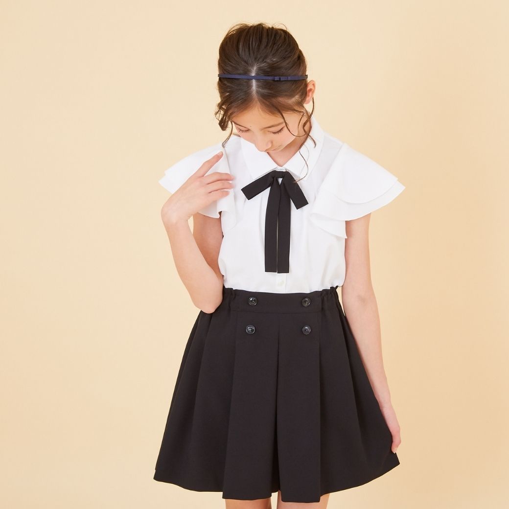 【TIMEセール50%OFF】タックフレアキュロットスカート 140 150 160cm (8394-2503) CHOPIN/ショパン