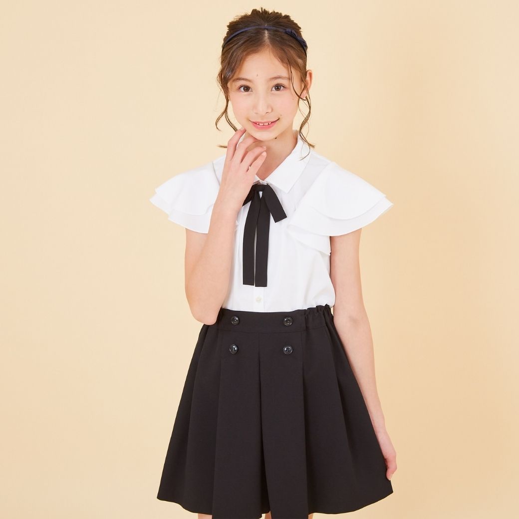 【TIMEセール50%OFF】タックフレアキュロットスカート 140 150 160cm (8394-2503) CHOPIN/ショパン