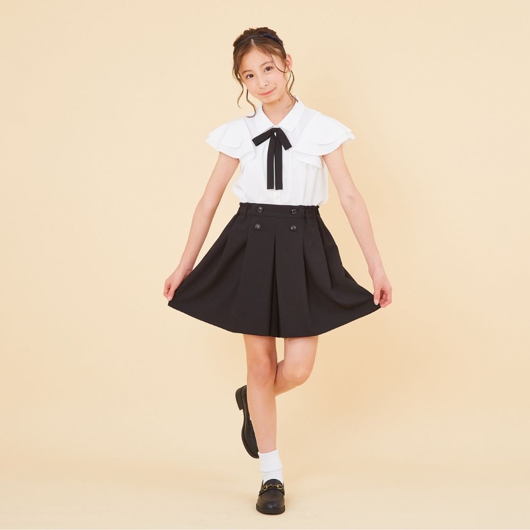 【TIMEセール50%OFF】タックフレアキュロットスカート 140 150 160cm (8394-2503) CHOPIN/ショパン