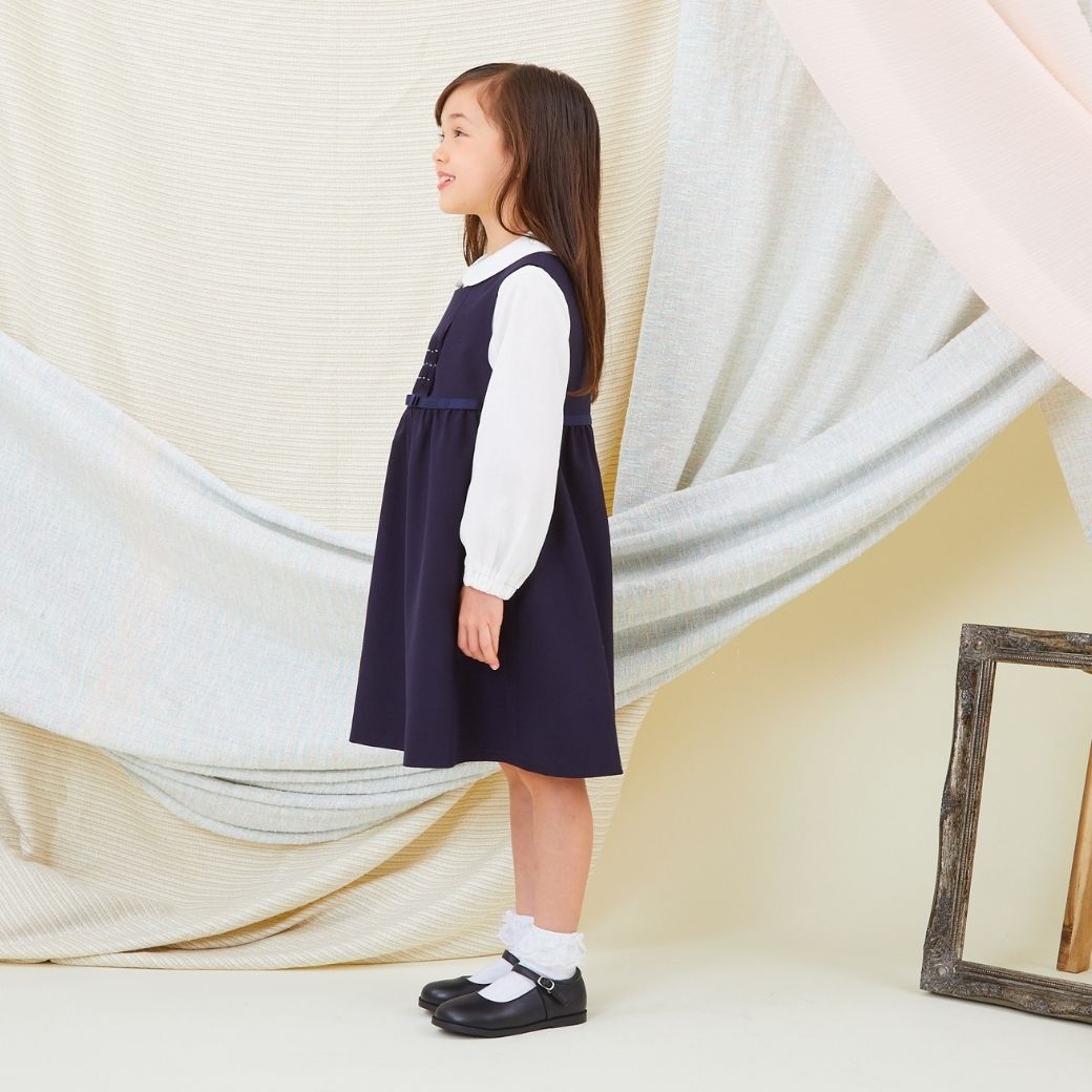 【TIMEセール45%OFF】ハンドワークスモッキング刺繍ジャンパースカート100 110 120 130cm(8376-8301) CHOPIN/ショパン