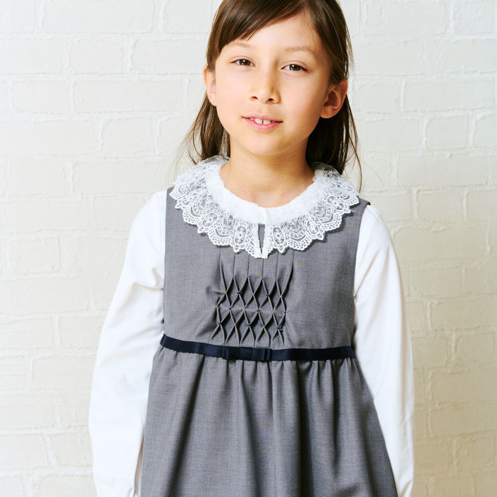 【TIMEセール45%OFF】ハンドワークスモッキング刺繍ジャンパースカート100 110 120 130cm(8376-8301) CHOPIN/ショパン