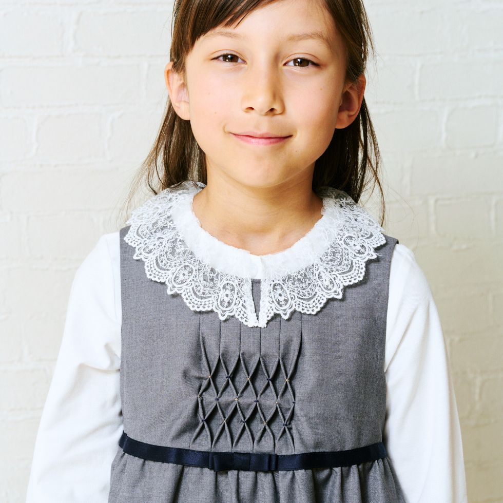 【TIMEセール45%OFF】ハンドワークスモッキング刺繍ジャンパースカート100 110 120 130cm(8376-8301) CHOPIN/ショパン