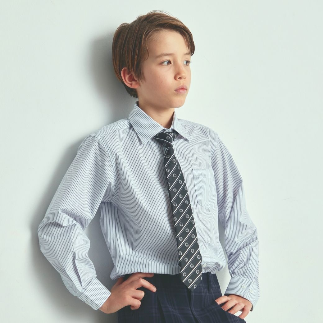 ジュニア長袖ベーシックシャツ 140 150 160 170cm (2433-5600) CHOPINblue/ショパンブルー