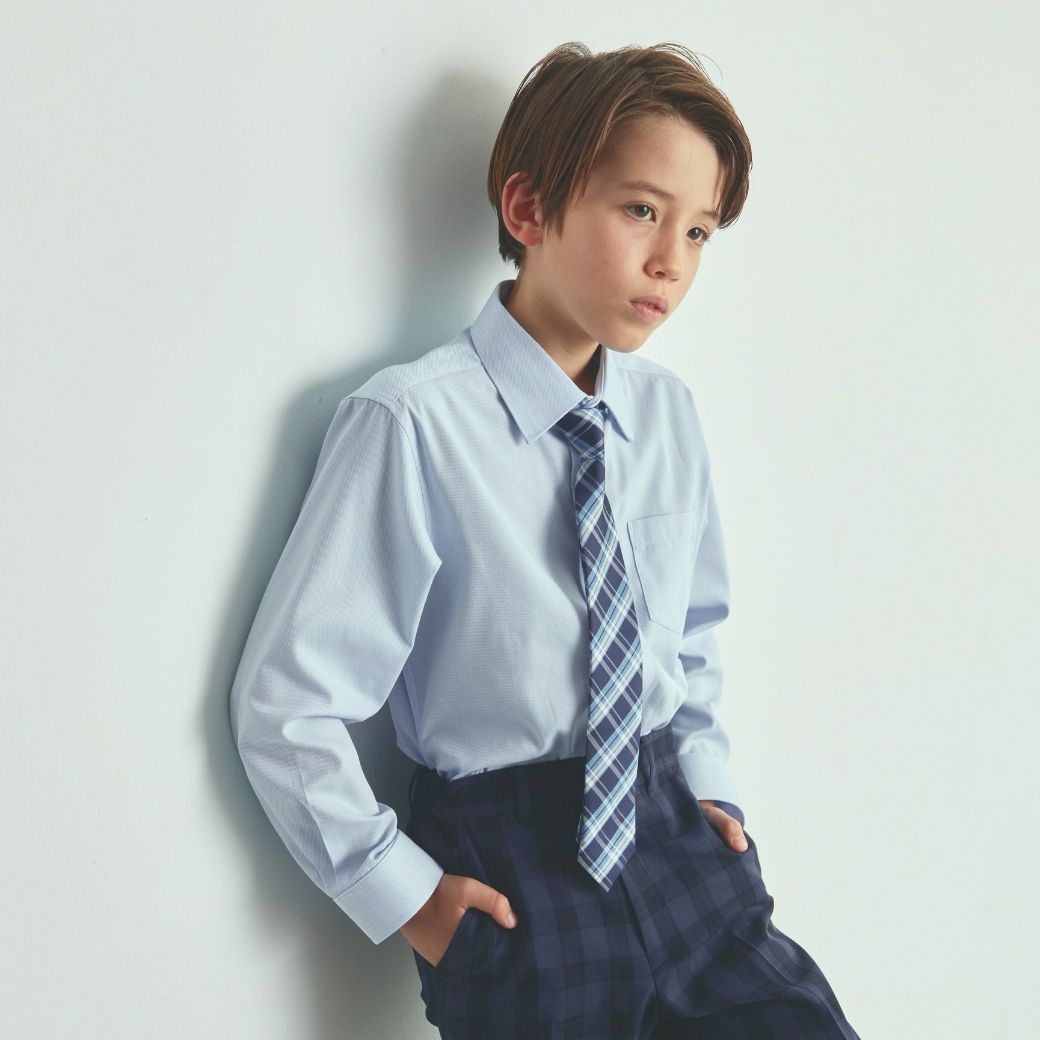 ジュニア長袖ベーシックシャツ 140 150 160 170cm (2433-5600) CHOPINblue/ショパンブルー