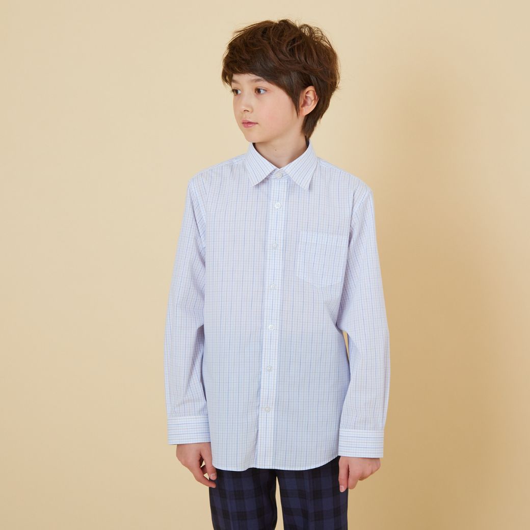 ジュニア長袖ベーシックシャツ 140 150 160 170cm (2433-5600) CHOPINblue/ショパンブルー
