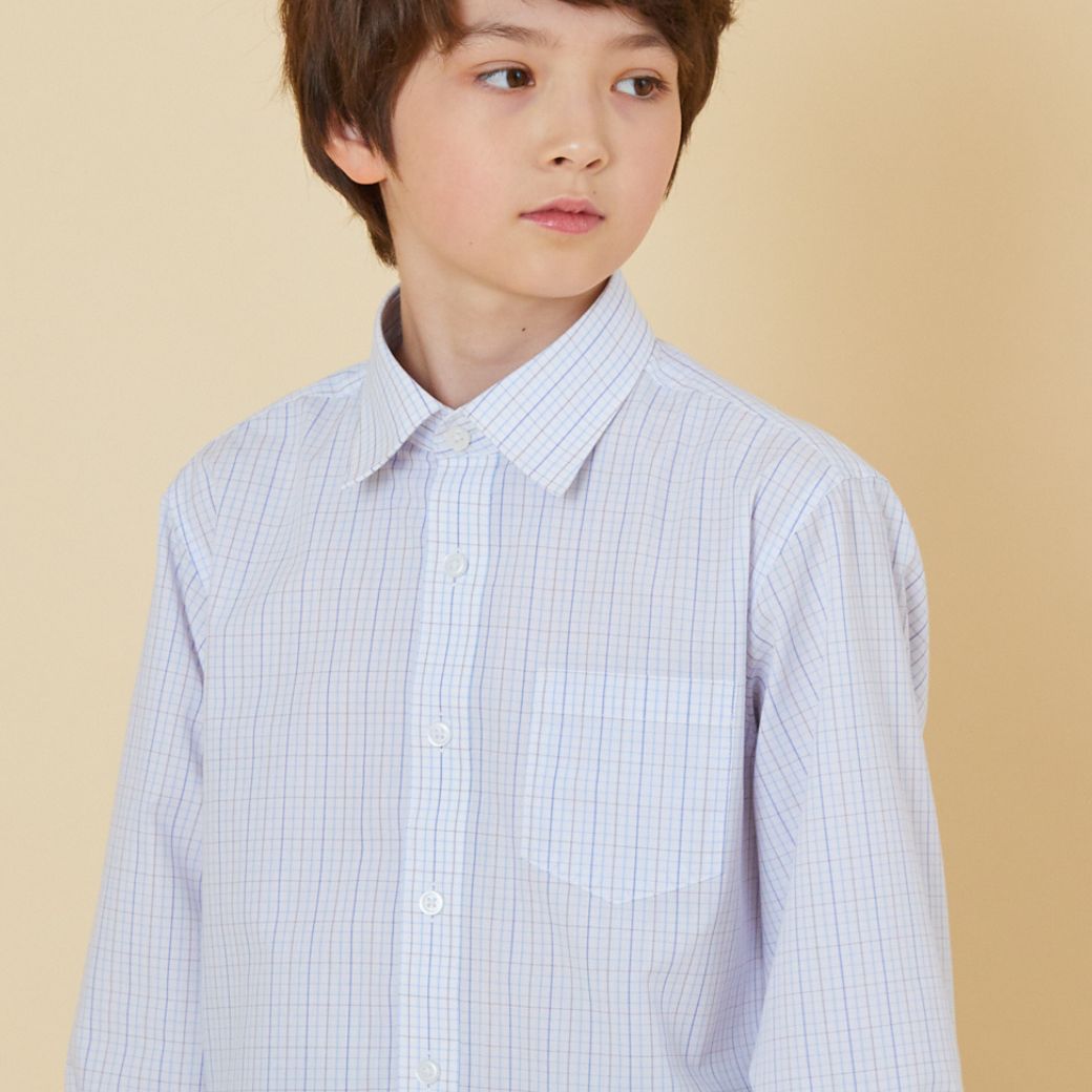 ジュニア長袖ベーシックシャツ 140 150 160 170cm (2433-5600) CHOPINblue/ショパンブルー