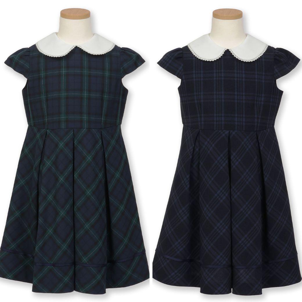 【新色追加】10/17 18時より再入荷!<大人気>格子柄アンサンブル 115 120 130cm 120B 130Bcm(8101-9301)【Tdスーツバックプレゼント】