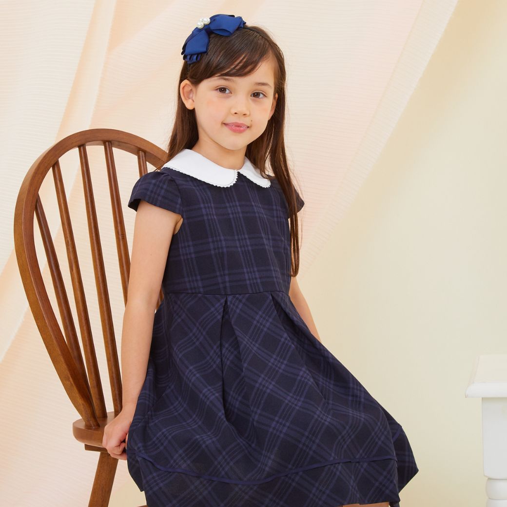 【新色追加】10/17 18時より再入荷!<大人気>格子柄アンサンブル 115 120 130cm 120B 130Bcm(8101-9301)【Tdスーツバックプレゼント】