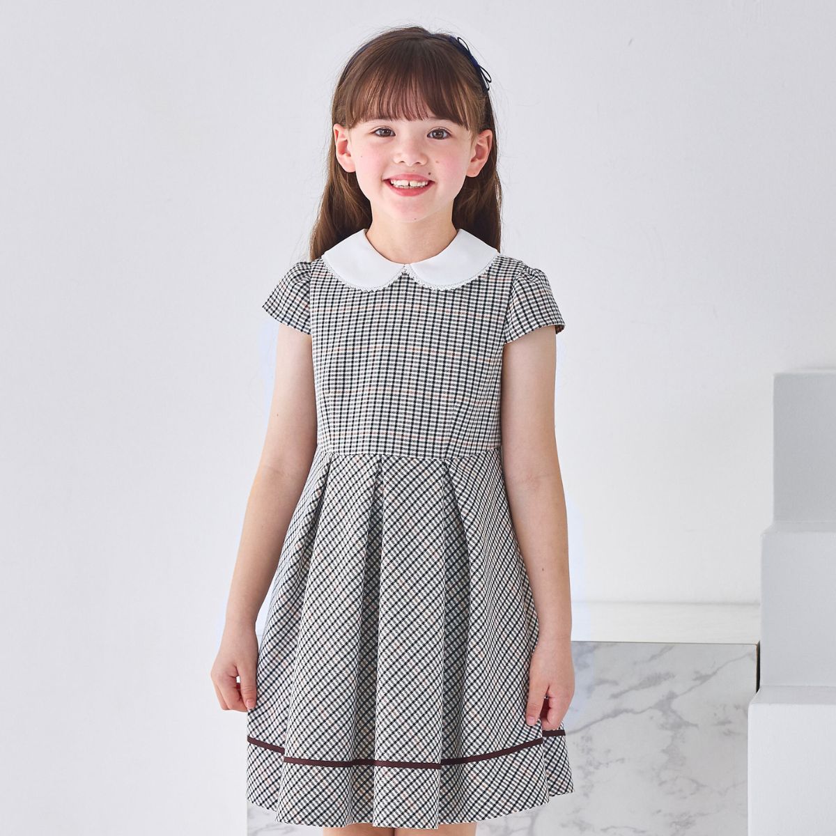 【新色追加】10/17 18時より再入荷!<大人気>格子柄アンサンブル 115 120 130cm 120B 130Bcm(8101-9301)【Tdスーツバックプレゼント】