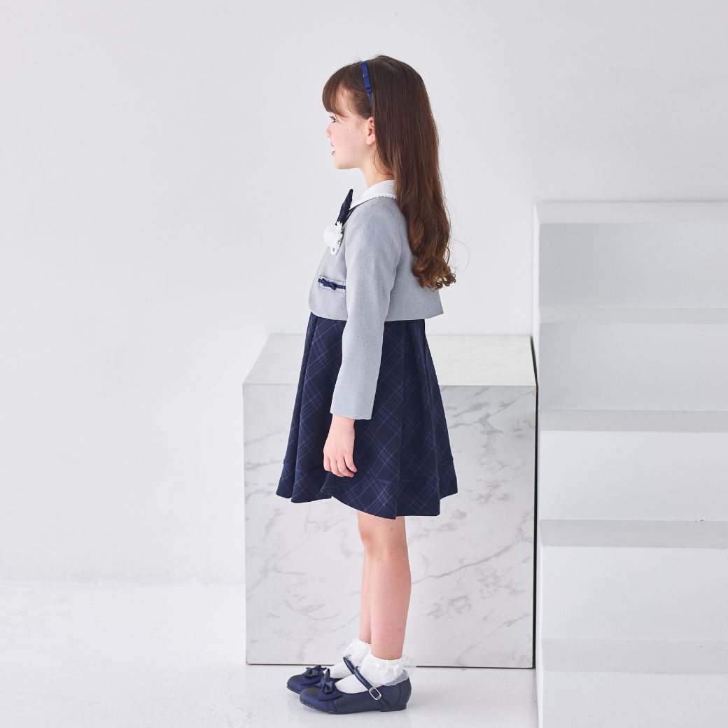 【新色追加】10/17 18時より再入荷!<大人気>格子柄アンサンブル 115 120 130cm 120B 130Bcm(8101-9301)【Tdスーツバックプレゼント】