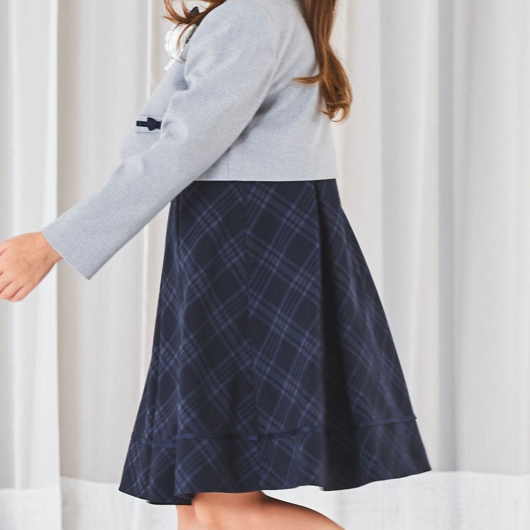 【新色追加】10/17 18時より再入荷!<大人気>格子柄アンサンブル 115 120 130cm 120B 130Bcm(8101-9301)【Tdスーツバックプレゼント】