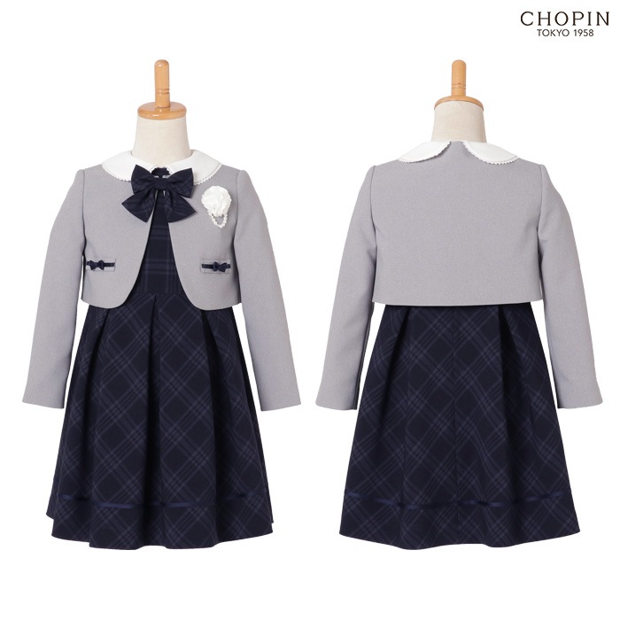 【新色追加】10/17 18時より再入荷!<大人気>格子柄アンサンブル 115 120 130cm 120B 130Bcm(8101-9301)【Tdスーツバックプレゼント】