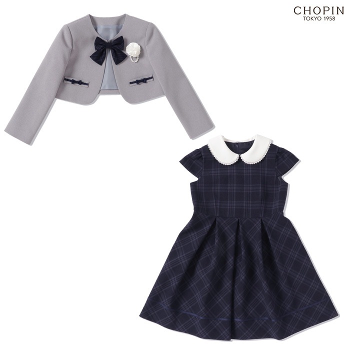 【新色追加】10/17 18時より再入荷!<大人気>格子柄アンサンブル 115 120 130cm 120B 130Bcm(8101-9301)【Tdスーツバックプレゼント】