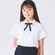【WEB限定】フォーマル リボン付き ブラウス 半袖 140 150 160 170cm (2593-2505) CHOPINblue/ショパンブルー