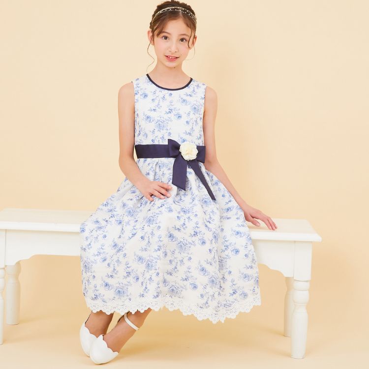 【セール30%OFF】花柄プリントドレス 140 150 160cm CHOPIN/ショパン 8396-8301scl