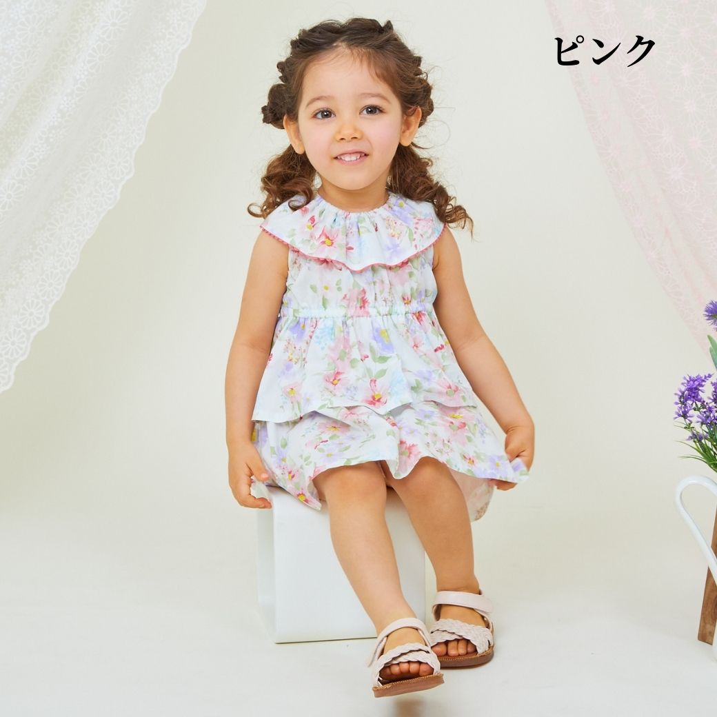 ワンピース 90 100cm (2436-7166) CHOPINblue/ショパンブルー