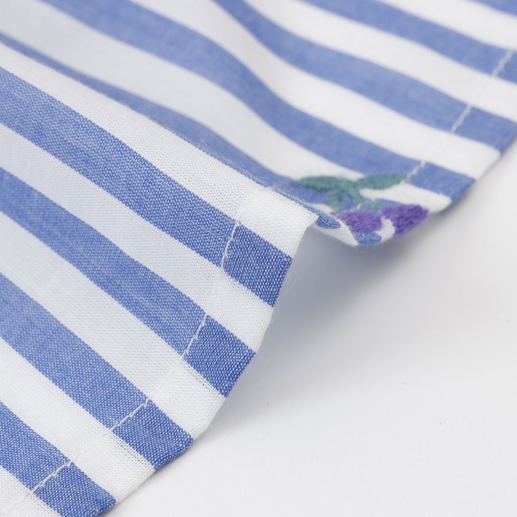 【FINALセール40%OFF】コットンチェリー刺繍ストライプワンピース 110 120 130 140cm (2536-7326) utremi/ユトレミ