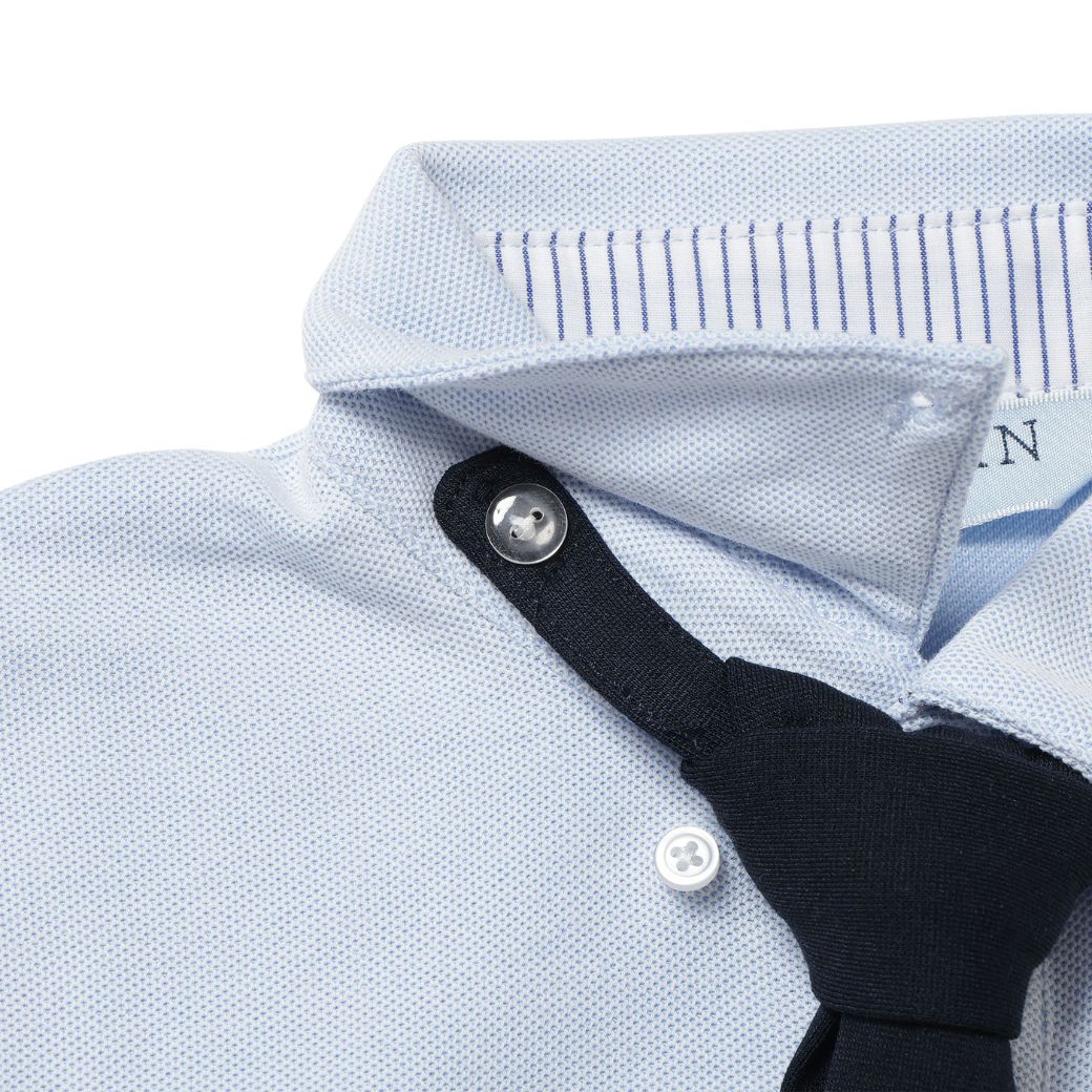 鹿の子プルオーバーシャツ 100 110 120 130 140cm (2433-5403) CHOPINblue/ショパンブルー