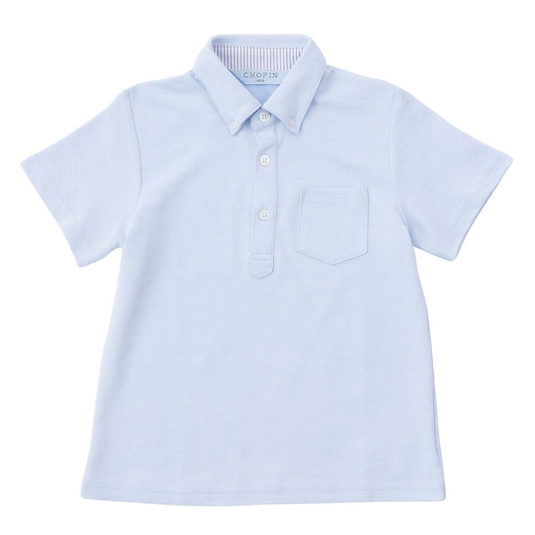 鹿の子プルオーバーシャツ 100 110 120 130 140cm (2433-5403) CHOPINblue/ショパンブルー