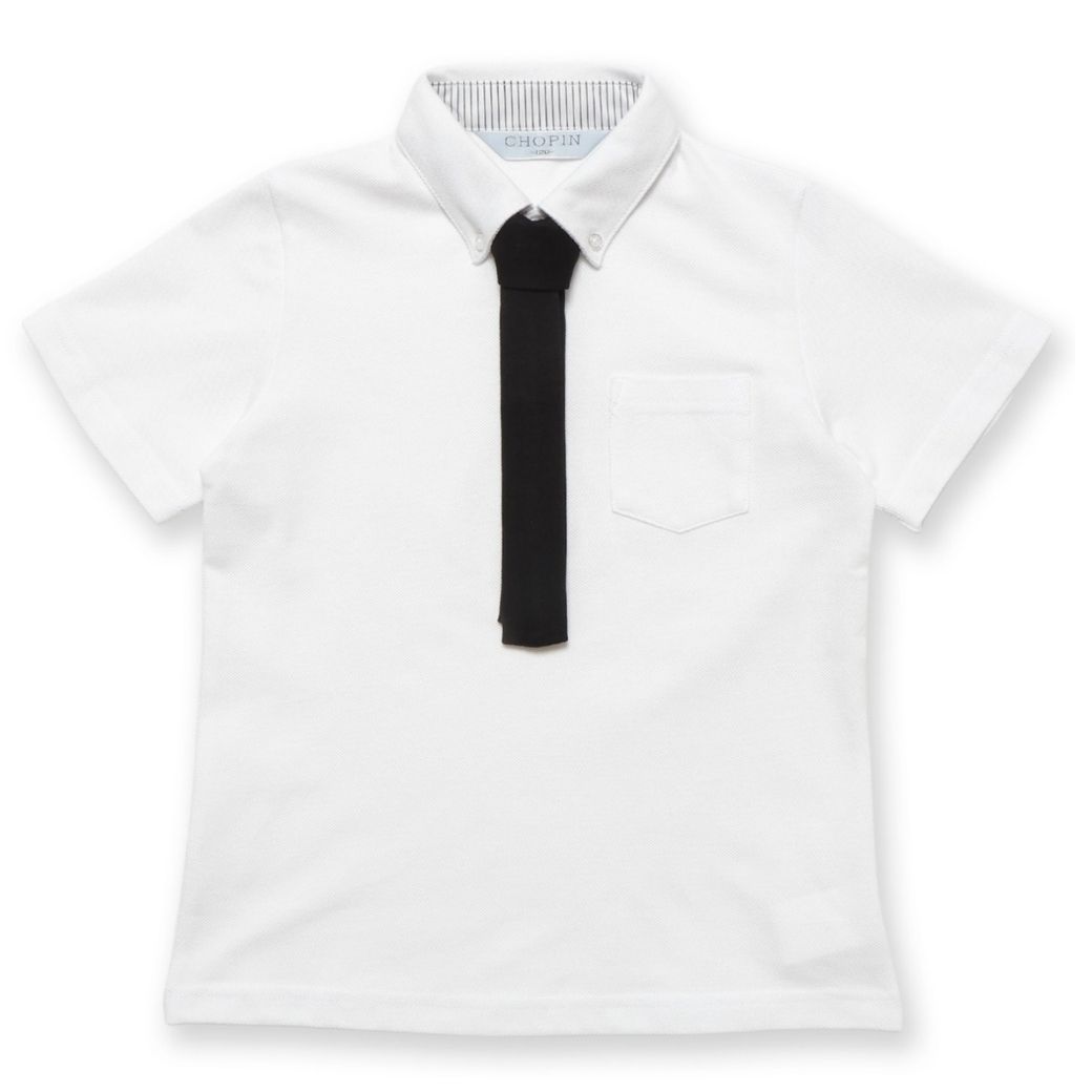 鹿の子プルオーバーシャツ 100 110 120 130 140cm (2433-5403) CHOPINblue/ショパンブルー