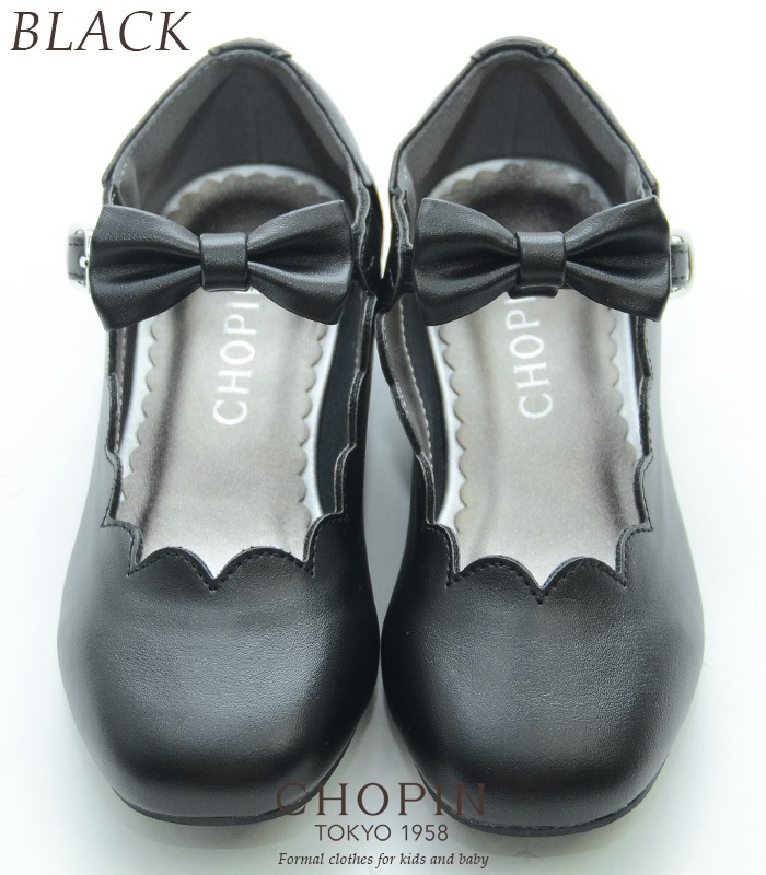 リボン付きスカラップシューズ 17 18 19 20 21cm (8090-0015)