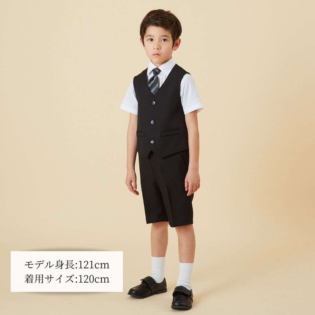 半袖ベストスーツ 100 110 120 130cm (2431-5406) CHOPINblue/ショパンブルー
