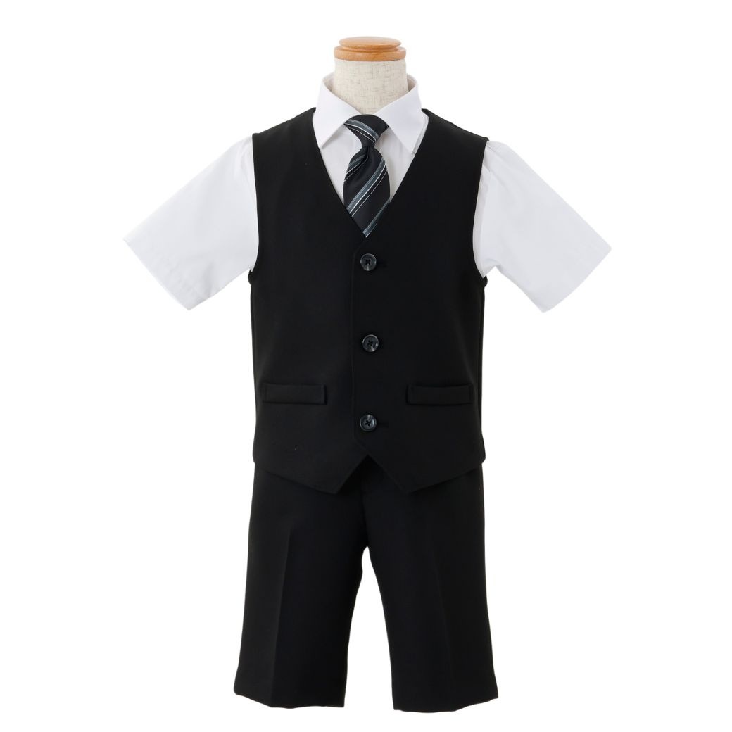 半袖ベストスーツ 100 110 120 130cm (2431-5406) CHOPINblue/ショパンブルー