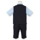 半袖ベストスーツ 100 110 120 130cm (2431-5406) CHOPINblue/ショパンブルー