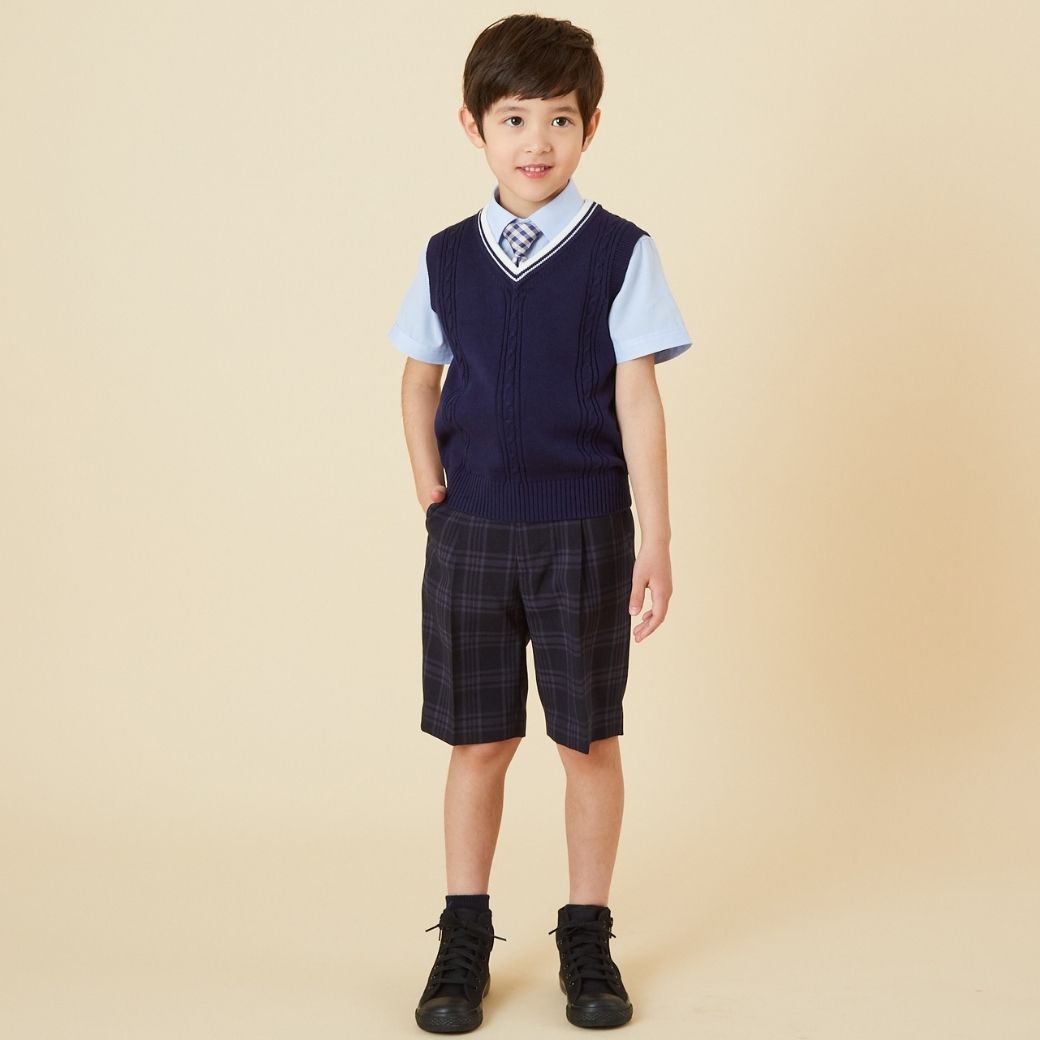 ベーシックハーフパンツ 100 110 120 130cm (2435-5402) CHOPINblue/ショパンブルー