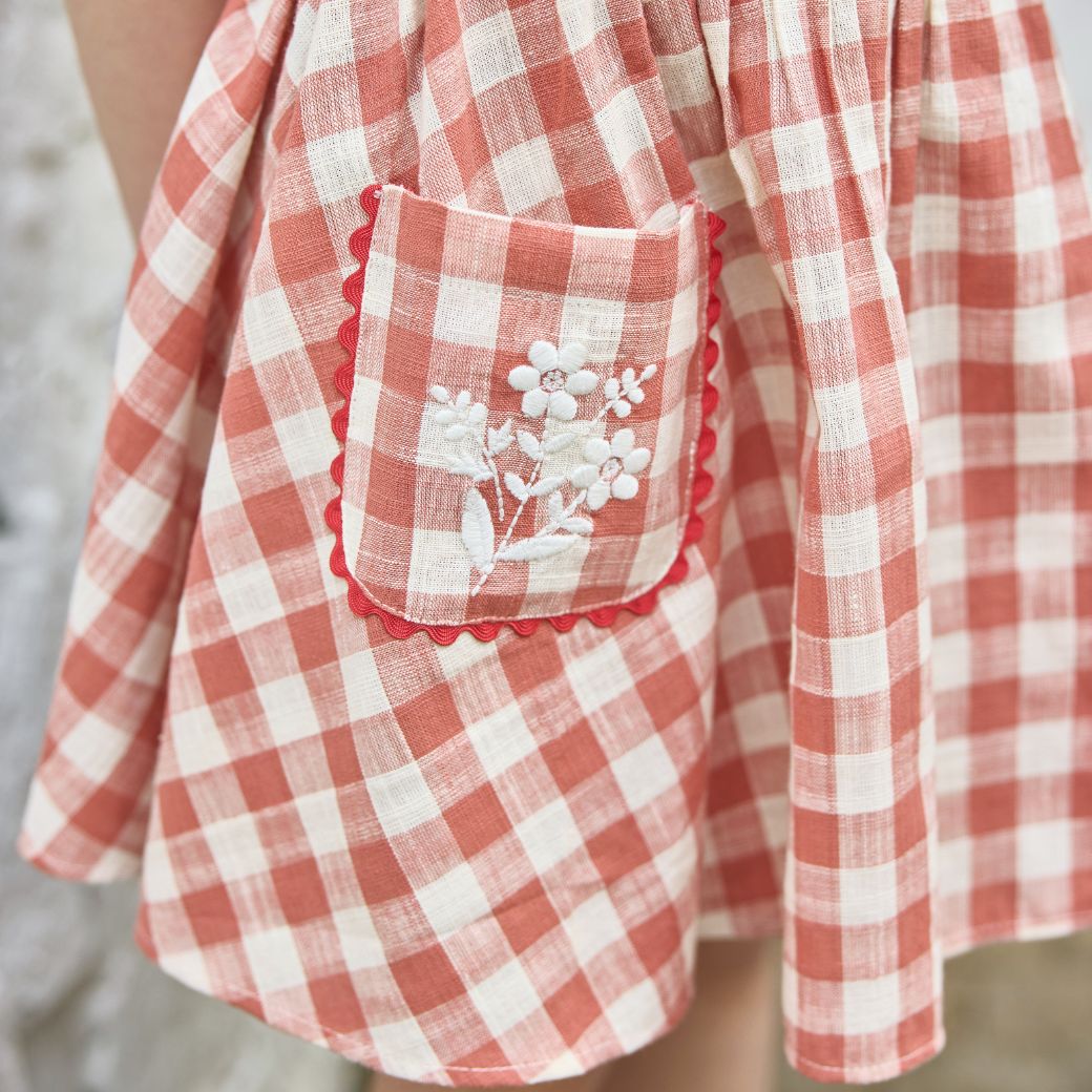 【FINALセール40%OFF】BIGスラブチェックスカート 110 120 130 140cm (2534-7329) utremi/ユトレミ