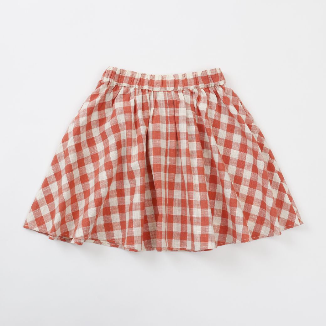 【FINALセール40%OFF】BIGスラブチェックスカート 110 120 130 140cm (2534-7329) utremi/ユトレミ