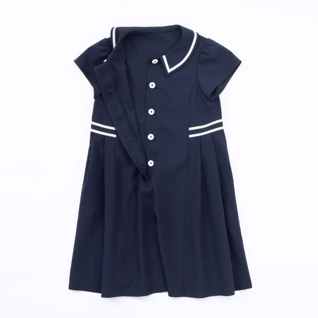 【ジュニア】COOLMAXラインワンピース 140 150 160cm (2636-7500) CHOPIN blue/ショパンブルー