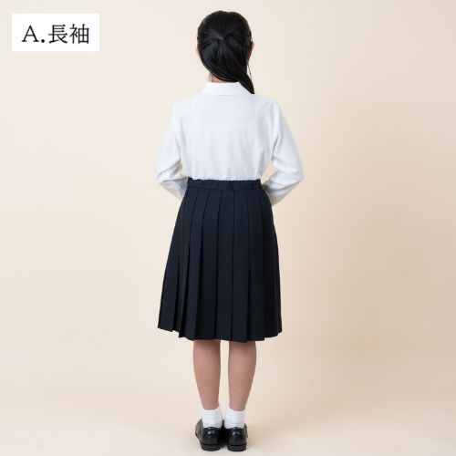 【リニューアル再入荷】中学受験 子供服 女の子 喪服 フォーマル リボン付きブラウス 半袖 長袖/ジュニア 140 150 160 170cm (2393-2500-8893-2504)